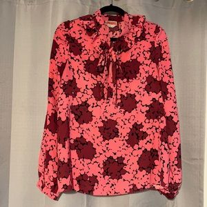 Kate Spade Long Sleeve Floral Top, Sz Medium